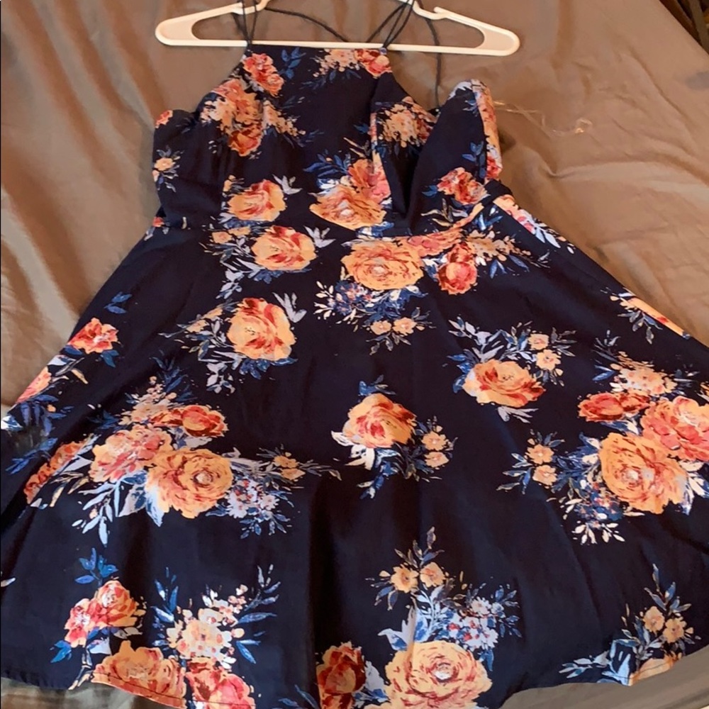 Mini blue dress